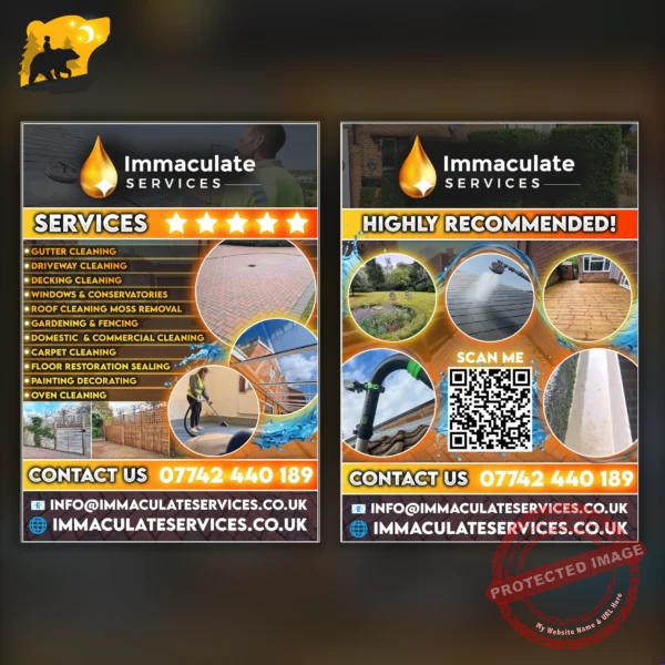 Promotional flyer for businesses and events