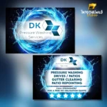 Modern business card design with clean branding and professional layout.