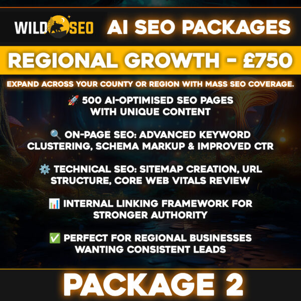 AI SEO Package 2 - Regional Growth