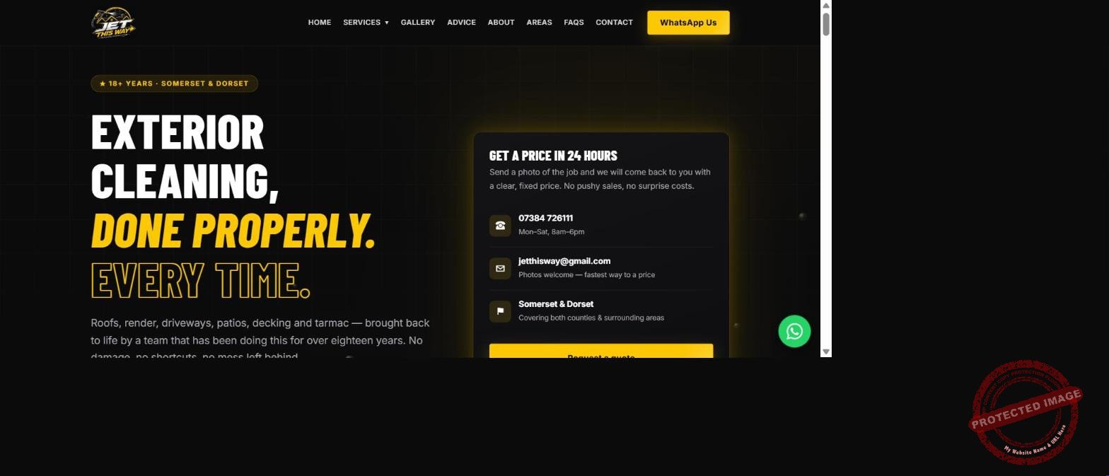 Jet This Way website built by Into The Wild Studios